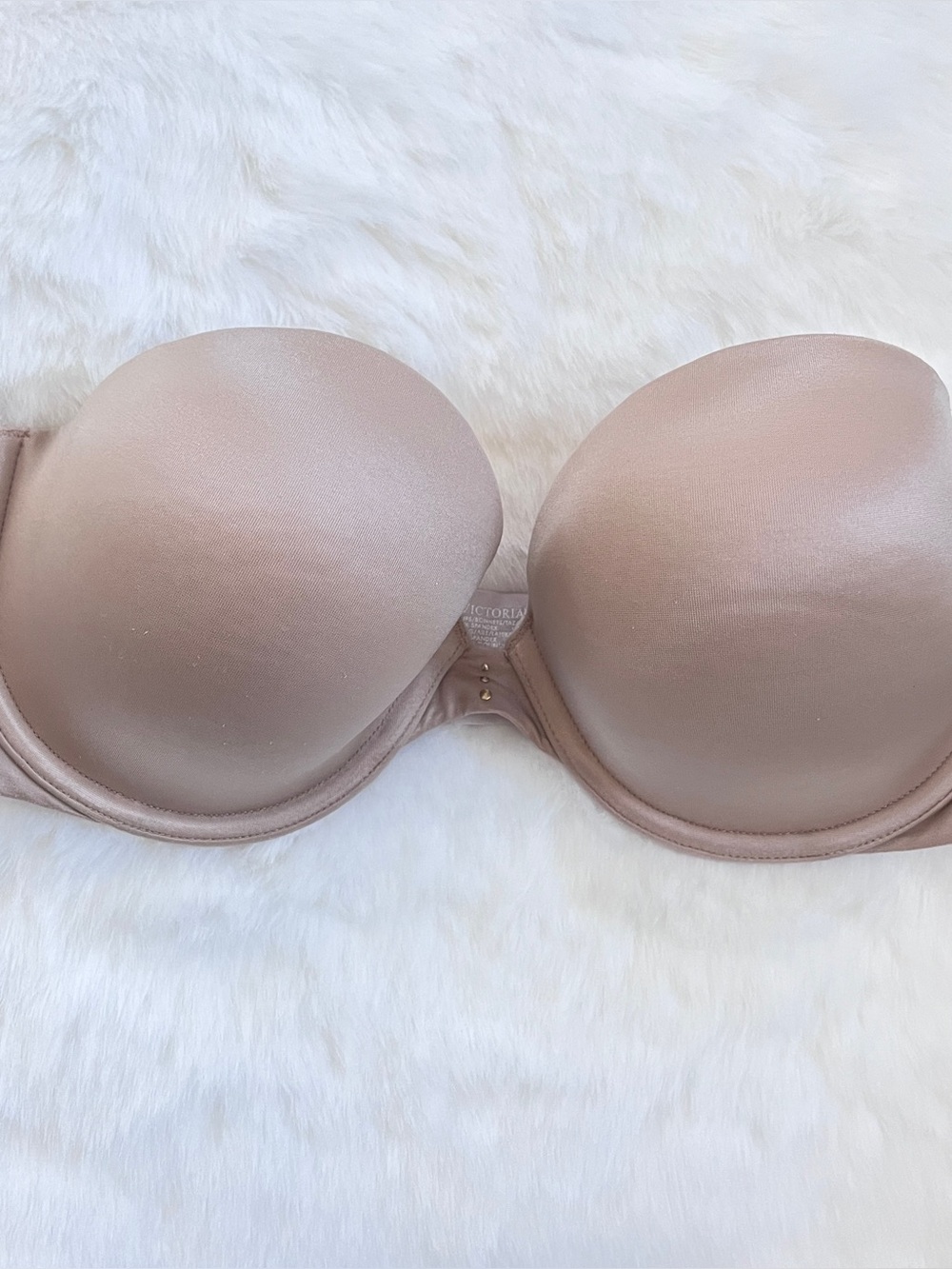 Victoria's Secret BioFit Multi-Way Strapless Underwire Bra Tan 34C y2k